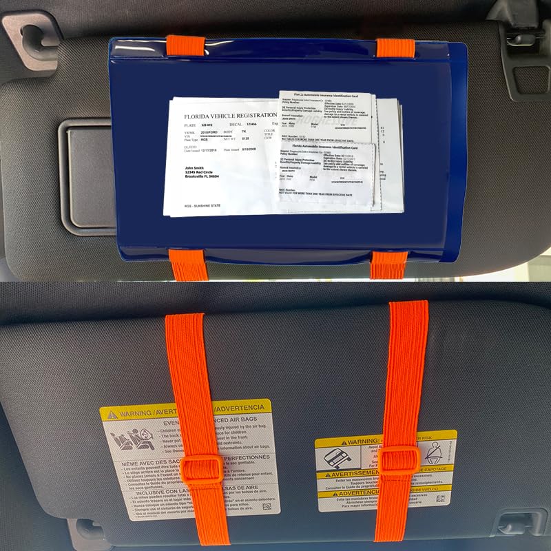 Porte-documents pour visière de véhicule Florida pour carte grise auto