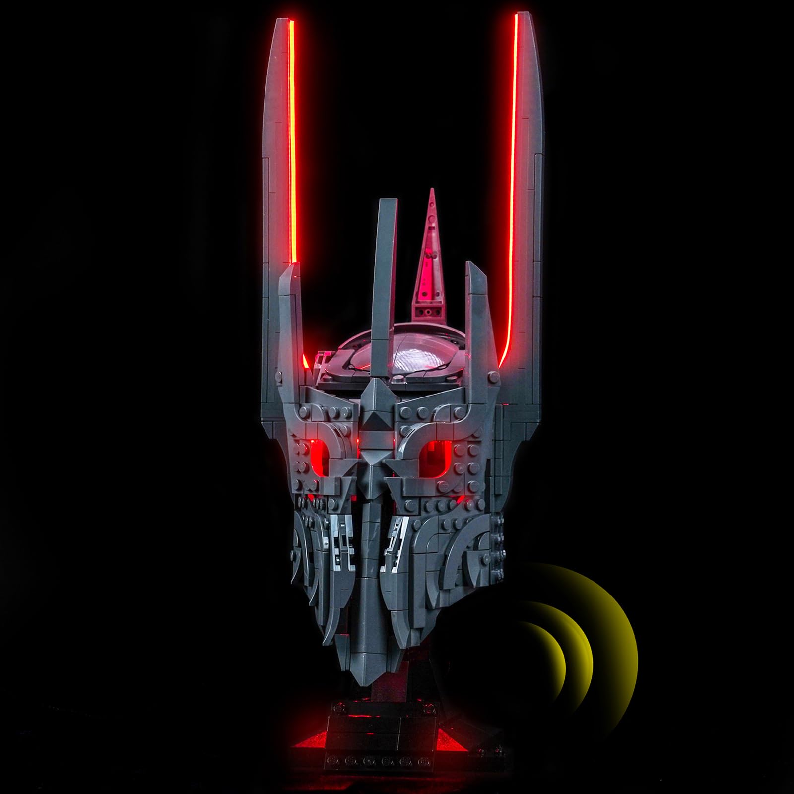 LocoLee RC LED Light Set Compatible with LEGO 11373 Sauron's Helmet LED Decoration Lighting Kit Compatible with LEGO 11373 Building Blocks Model Lighting Kit Only, Model Not Included