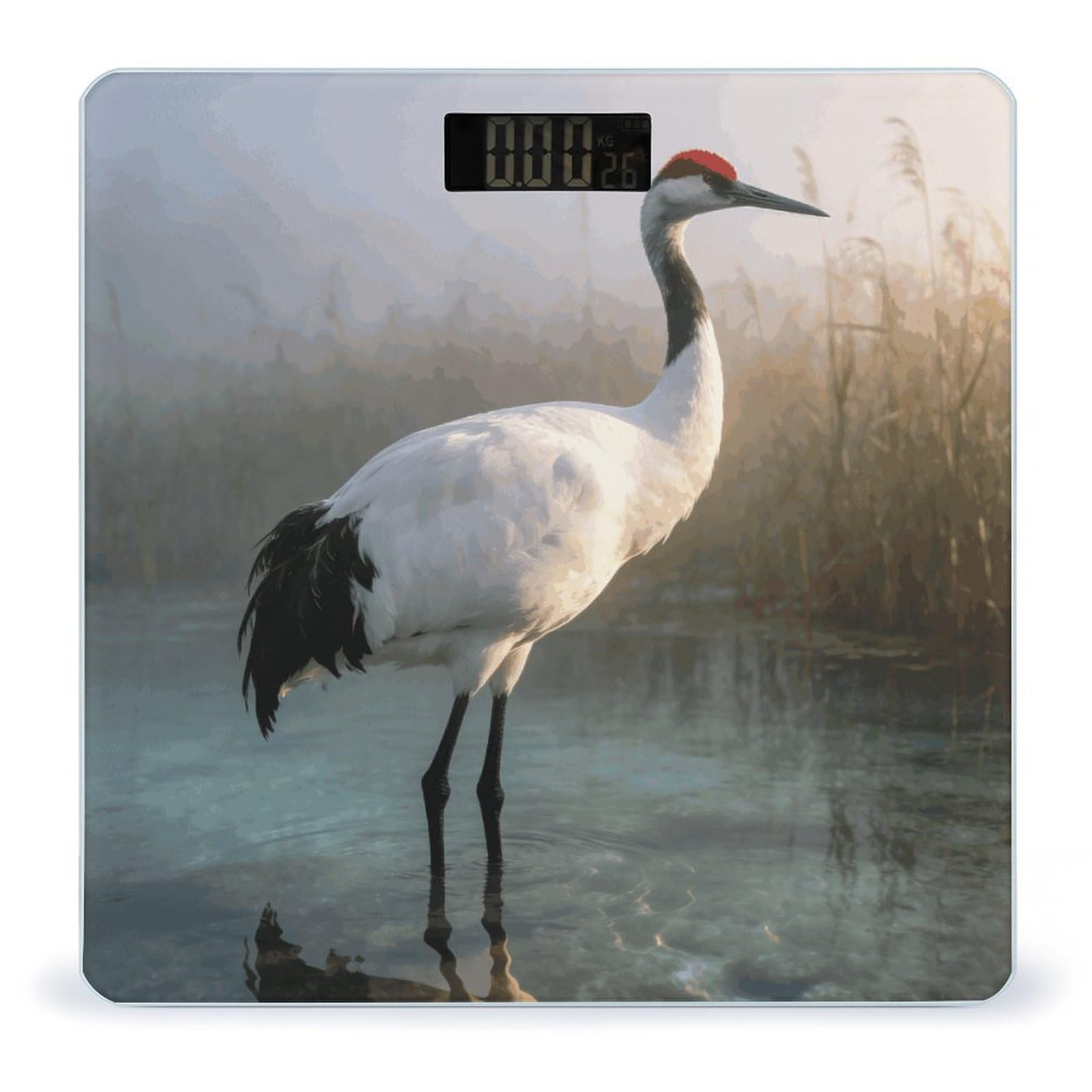 Majestic Crane Smart Body Weight, Highly Accurate Digital Weighing Scale with Large LCD Display, Durable Weight Scale for Home Use, Measures Weight Up to 400 Lb/180kg