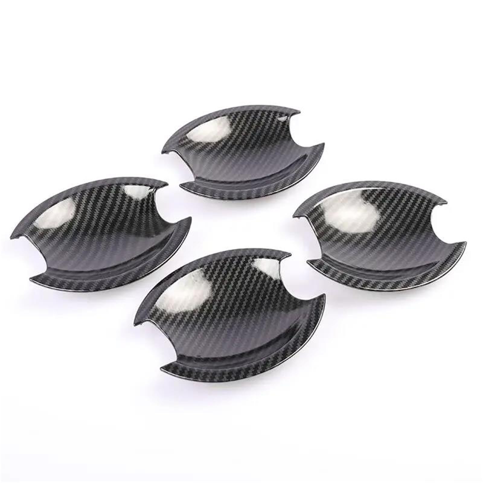Youzka Carbon Bowl Handle Protective For Nissan For Qashqai J10 2007-2013 Carbon Fiber Chrome Car Door Handle Cover Stickers Styling Accessories(Carbon Bowl)
