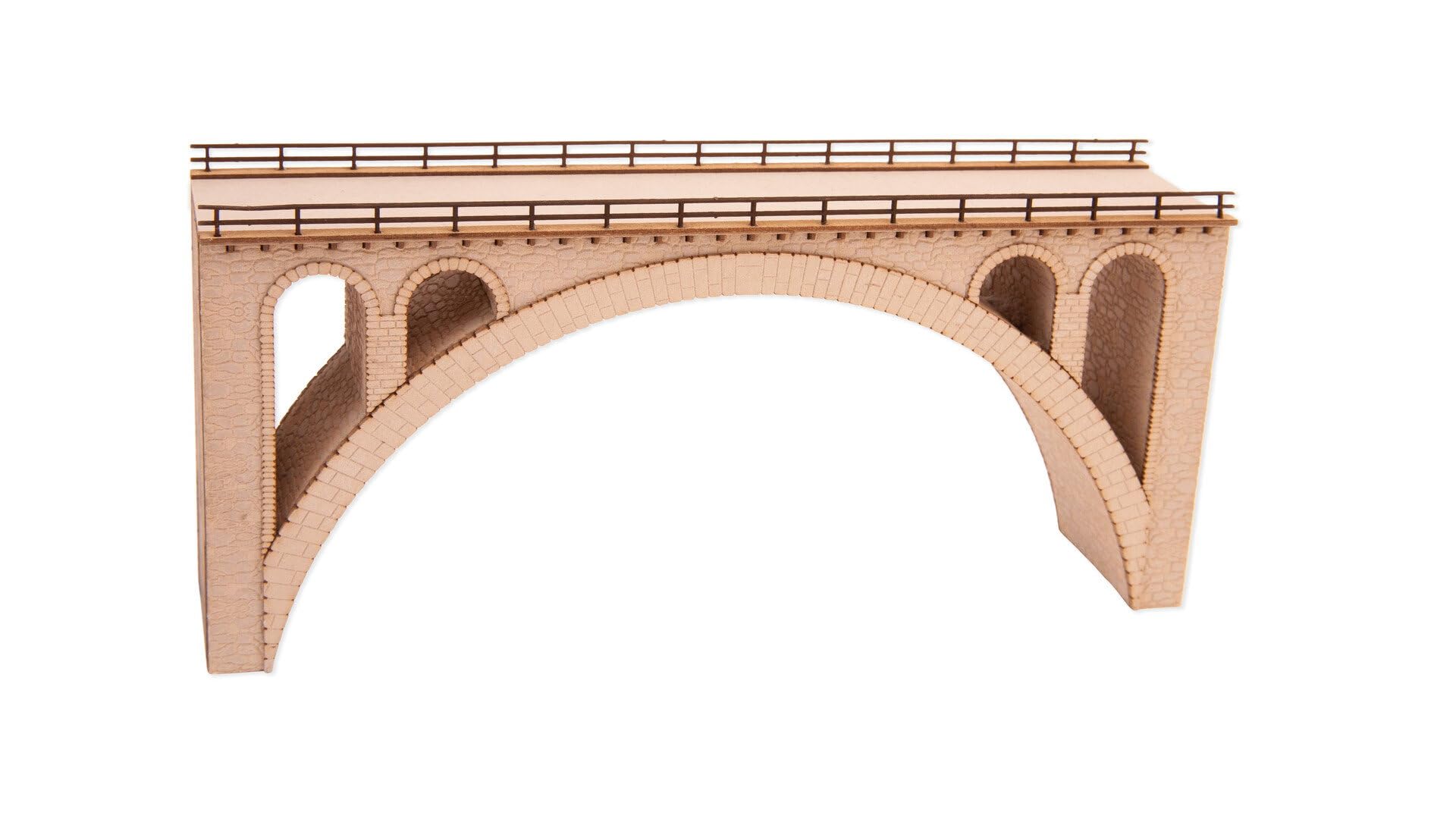 NOCH Viaducto de bromo para construcción de maquetas de Corte láser de 18,6 x 3,8 cm, Altura de 8,6 cm, para Carril N