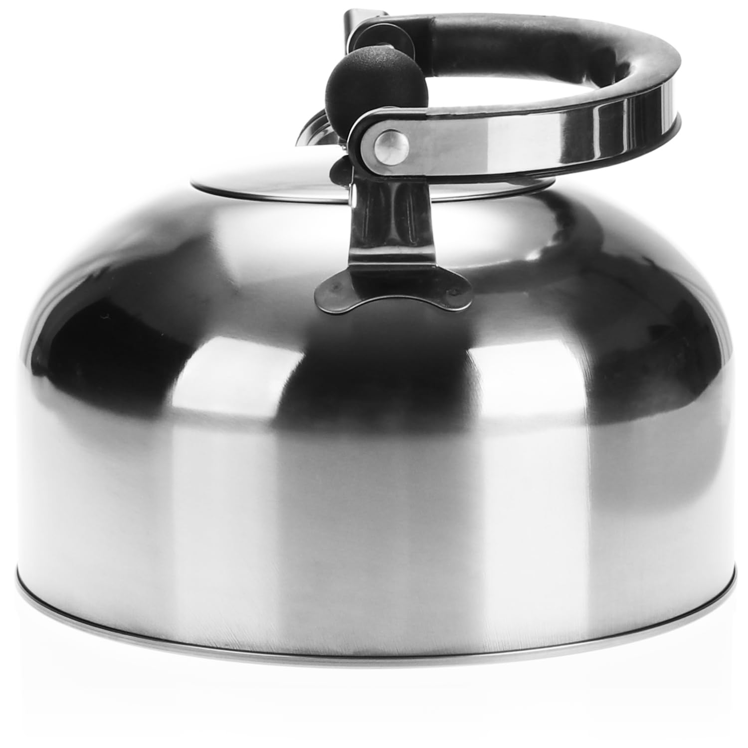 COM-FOUR® Czajnik 2 L ze stali nierdzewnej, retro gwizdek do gotowania