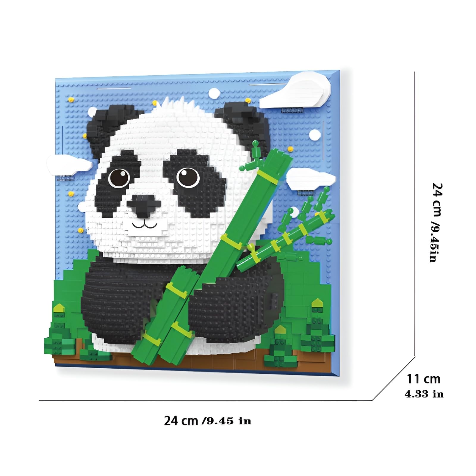 Fuleying Panda Building Blocks Set, 3D Animals Wall Art Building Kit - Image 3