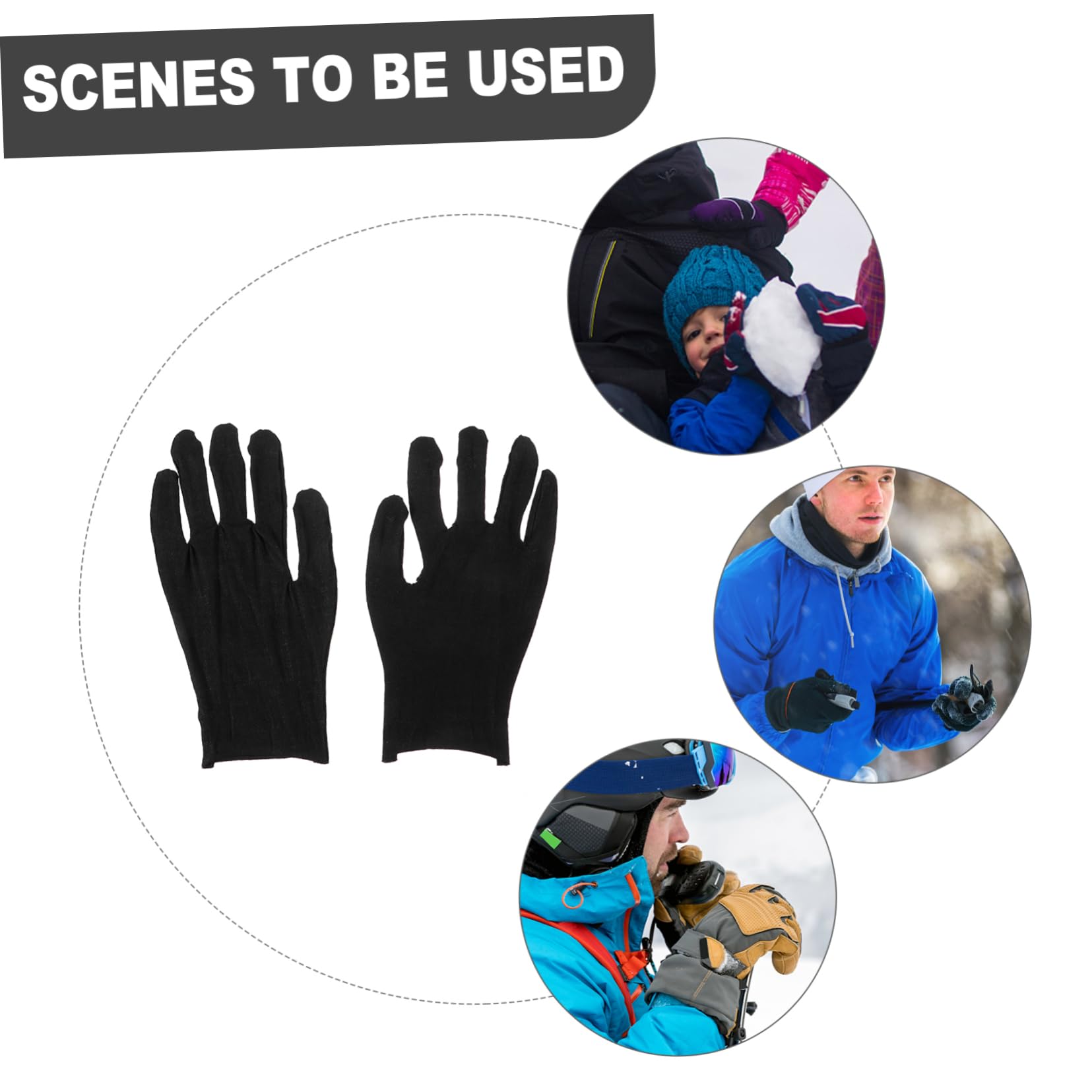 24paare Schwarze Baumwollarbeits-handschuhe Verstärkt Schmutzabweisend Für Garten Haushaltsarbeiten Optimaler Und
