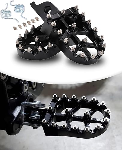 Miniatura 1 de Estriberas de pie de motocicleta para CR125R CRF250R CRF250L KX250F KX450F y más Dirt Bike, NEGRO