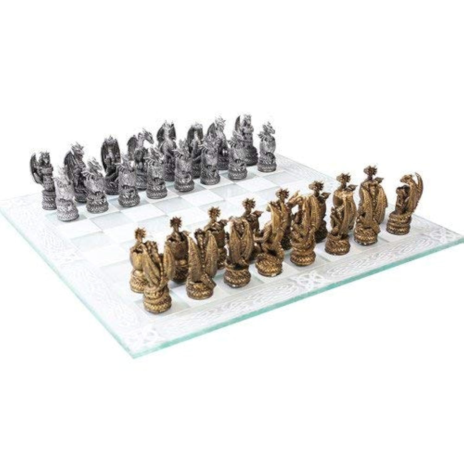 Amazon.com: Pacific Giftware Dragon Kingdom Chess Set with Glass