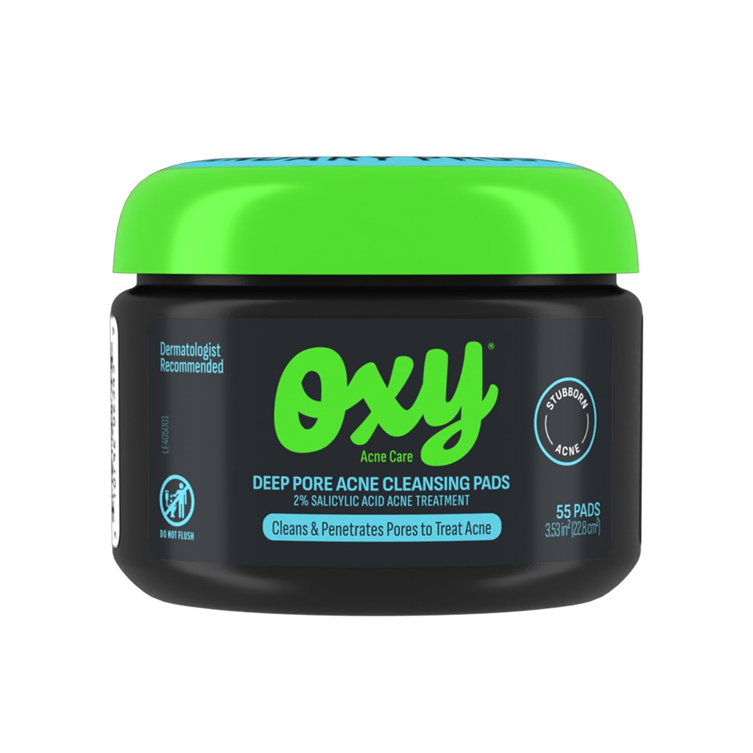 Oxy Deep Pore Acne Facial Cleansing Pads, Maximum Strength 2% Salicylic Acid Stubborn Acne Treatment, Fights Breakouts, Exfoliates, Unclogs Pores, Treats Blackheads, Dermatologist Recommended, 55 Pads Oxy Deep Pore Acne Facial Cleansing Pads, Maximum Strength 2% Salicylic Acid Stubborn Acne Treatment, Fights Breakouts, Exfoliates, Unclogs Pores, Treats Blackheads, Dermatologist Recommended, 55 Pads