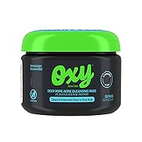 Vista 1 de Oxy Almohadillas de limpieza facial para acné de poros profundos, tratamiento de acné persistente de máxima resistencia con 2% de ácido salicílico