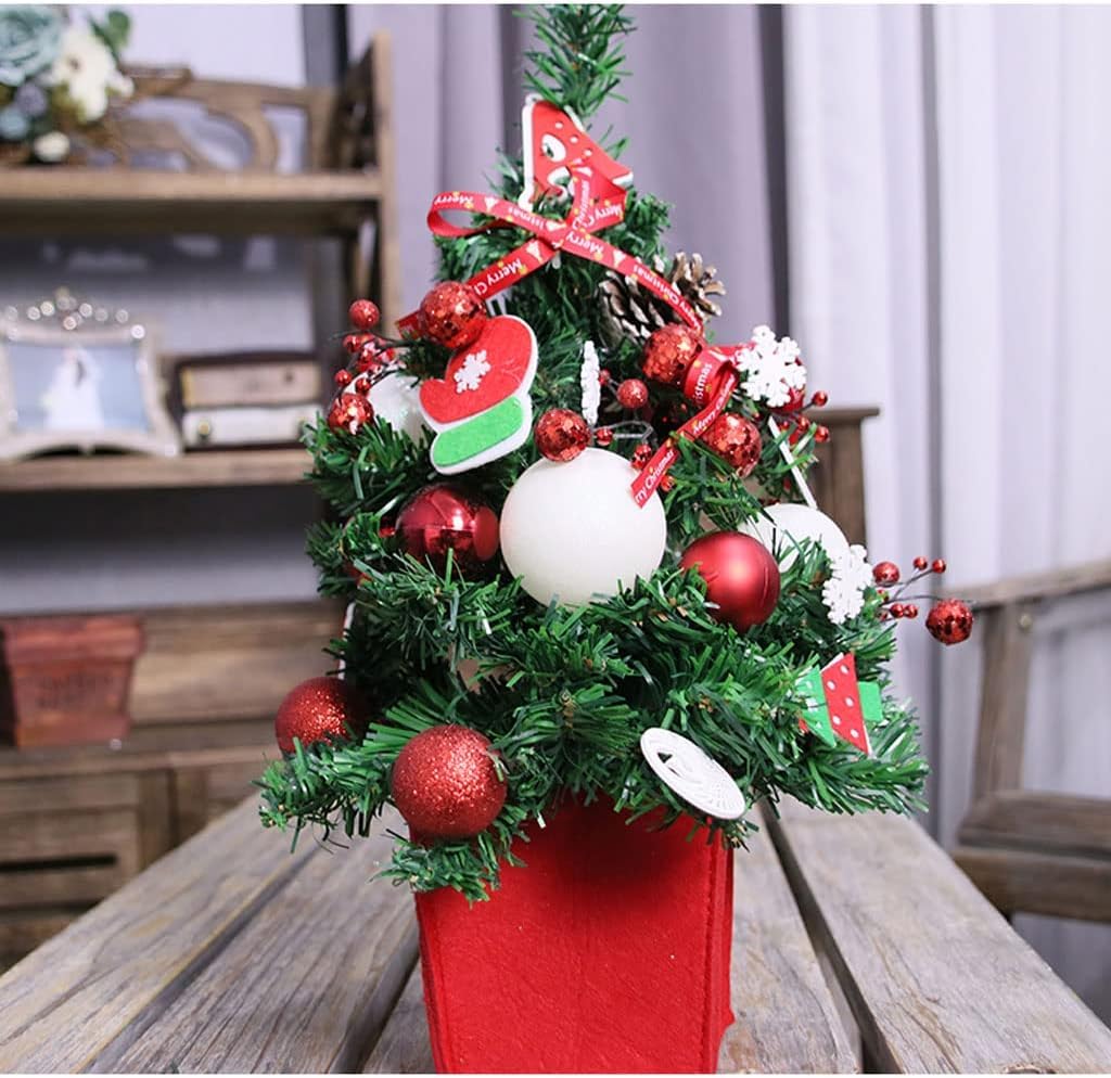 ZUMAHA Albero di Natale da Tavolo da 45 cm, Albero di Natale con luci Decorative, Set Fai da Te per Albero da Tavolo per Feste di Natale a casa