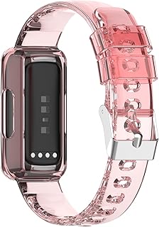 AISPORTS Compatible for Fitbit Inspire 3 Band Silicone with Bumper Case, Soft TPU Silicone Rugged Shockproof Impact Resistant Protective Case Cover with Band for Fitbit Inspire 3 Fitness Tracker