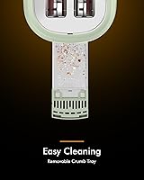 Vista 7 de 2 Slice Toaster Wide Slot - High Lift, Auto Off, Frozen Mode, Easy Clean, Green