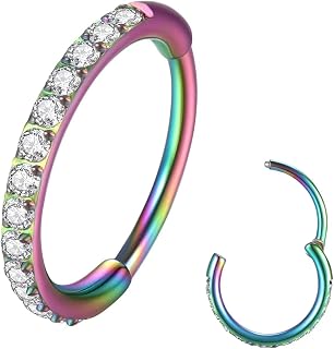 Clear CZ Nose Rings & Earrings - 316L Surgical Steel - Cartilage, Conch, Daith, Helix, Rook, Tragus, Lobe & Snug Body Piercing Jewelry - 20G, 18G