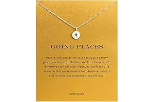 Charming Graduation Jewelry-Friendship Compass Necklace Good Luck Butterfly Pendant Chain Necklace with Message Card Woman
