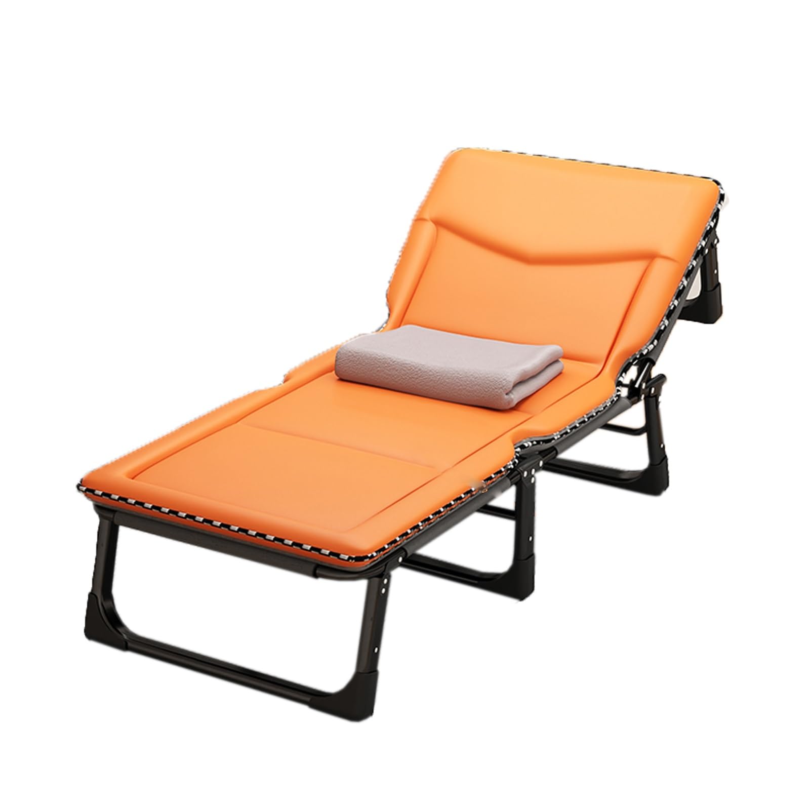 Brandina da Campeggio Materasso Integrato, Letto Campeggio Silenzioso da Girare, Letto Pieghevole capacità di Carico 200 kg Regolabile(Yellow)