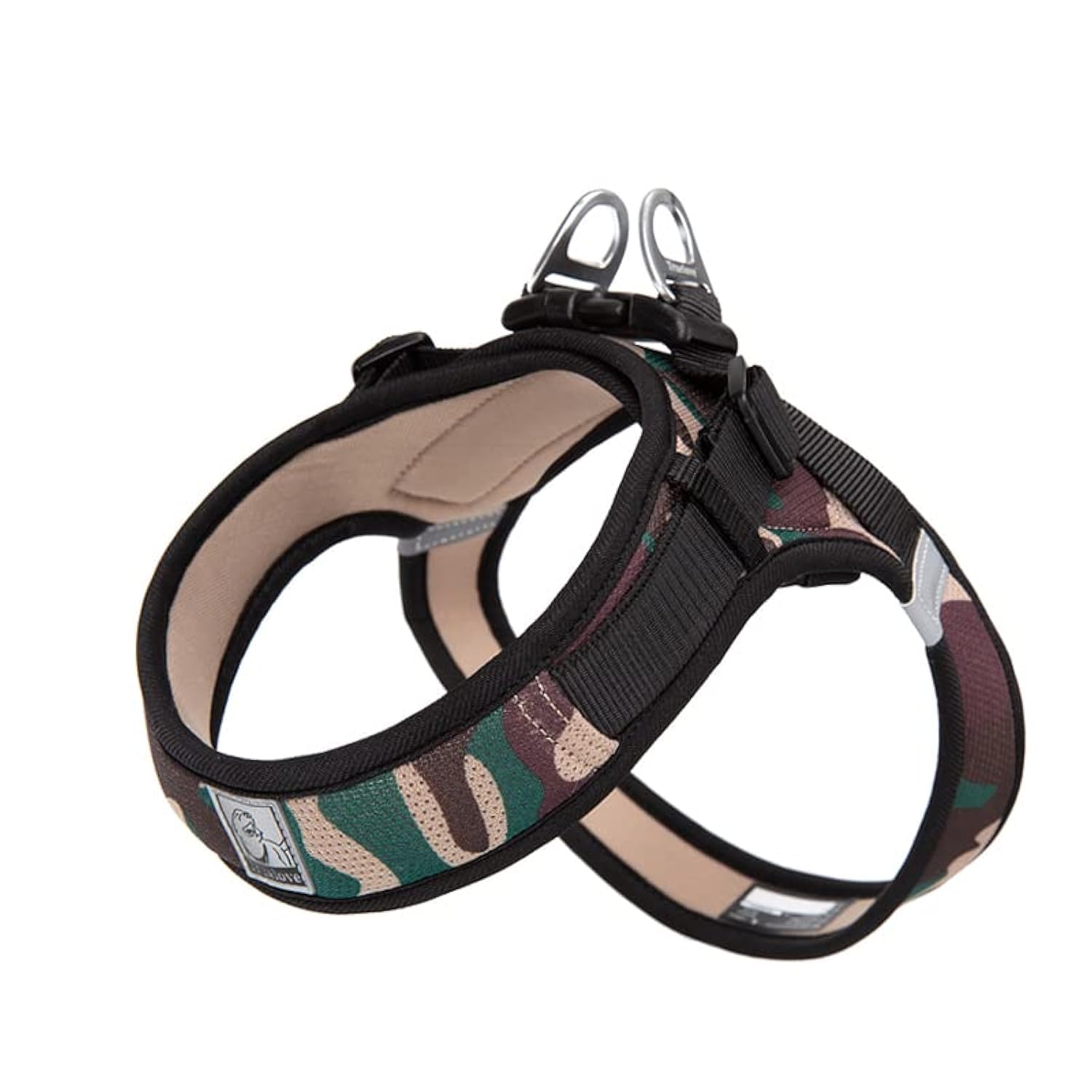 WINHYEPET Truelove Dog Harness Soft Mesh Reflective Breathable Step-In Dog Harness,Easy Adjustment Harness with Safety Buckle for Extra Small and Small Dogs Vest Harness TLH3013(Camouflage,S)