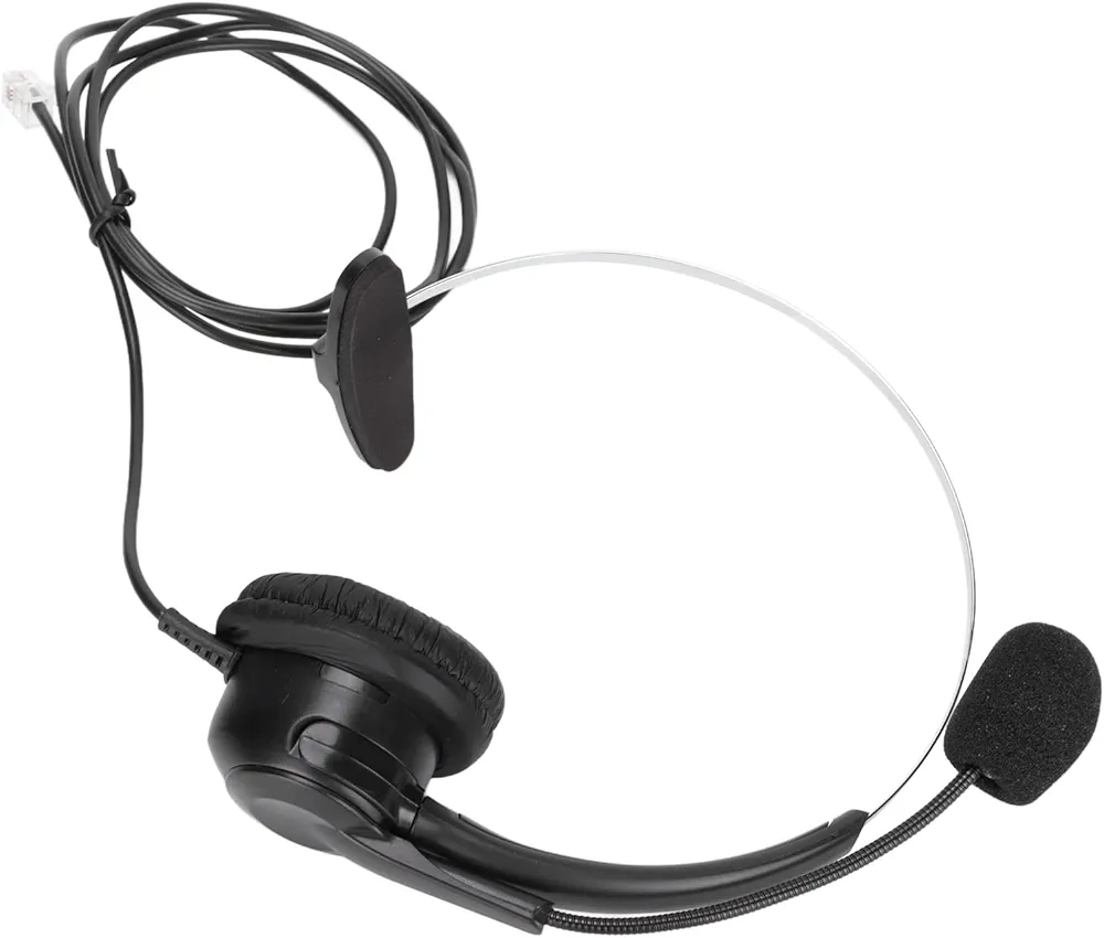 Auriculares para Teléfono, Diademas para Teléfonos Altavoz para Teléfono de 150 Ohmios para el Hogar y el Centro de Llamadas, Diadema Telefónica Manos Libres con Cancelación de Ruido para Call Center : Amazon.com.mx: Electrónicos