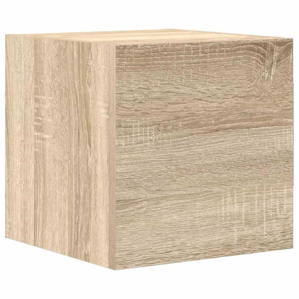 Sonoma - Juego de 5 tablas bajas para TV, madera de roble, montaje en pared, 80 x 30 x 30 cm, diseño moderno, para salón, dormitorio, pasillo