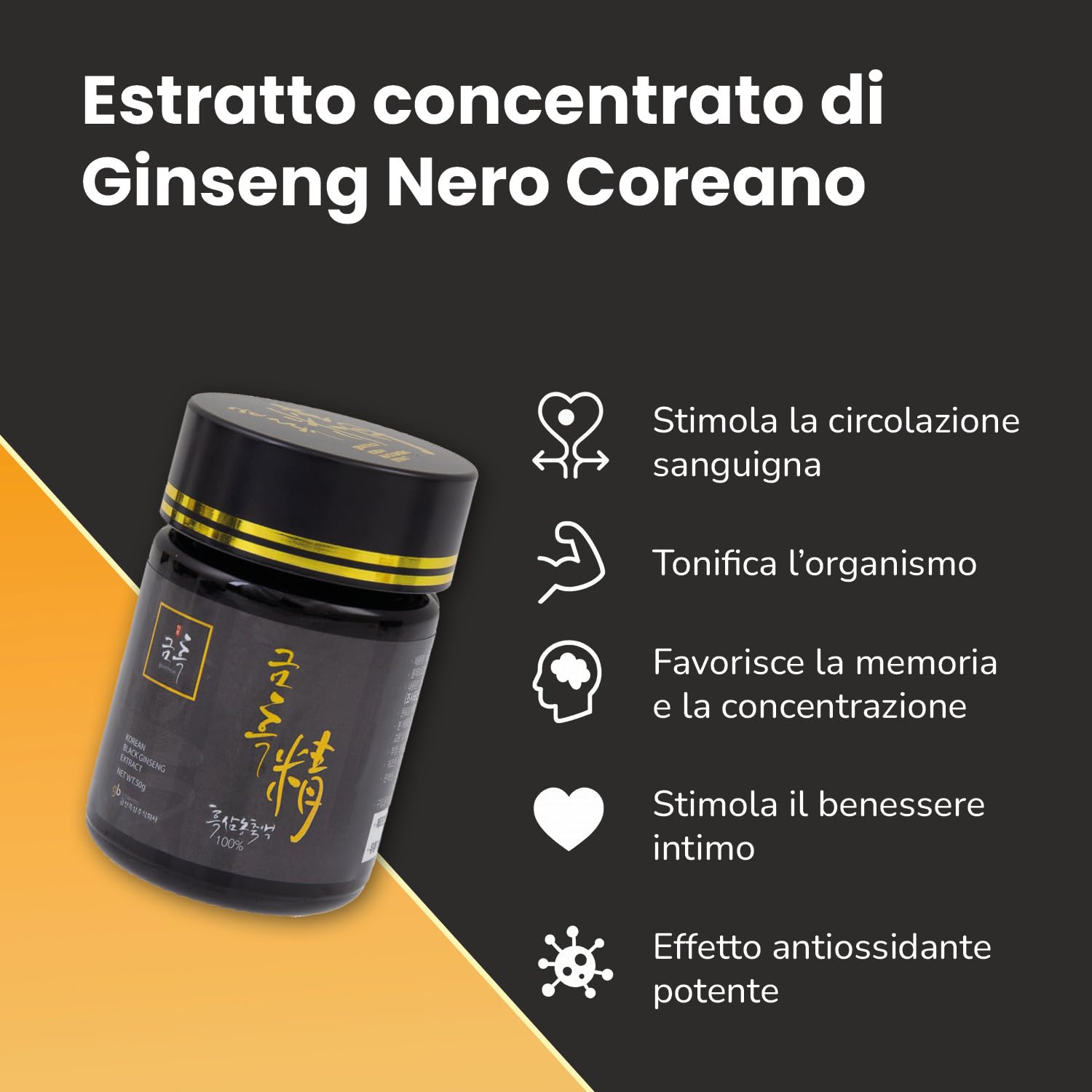Samsidae Estratto Di Ginseng Nero Coreano - 100 G