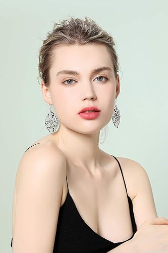 Miniatura 6 de Aretes colgantes de hoja de pájaro cian para mujer, chapado en oro, filigrana ligera, joyería de moda, regalo del día de la madre