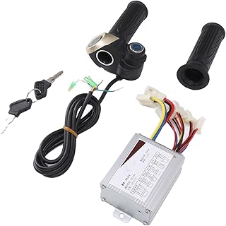 YYQTGG Controlador de acelerador de bicicleta, boa dissipação de calor, controlador escovado, aderência confortável, redondo, liga de alumínio, concha de 24 V para scooters