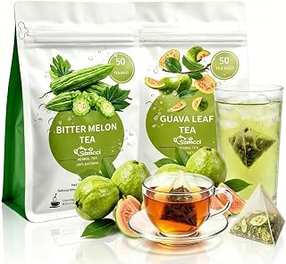 SAMCCI Bitter Melon & Guava Leaves Tea Bags Bundle - Daily Balance 2-Pack | Post‑Meal Refresh & Balance, Enjoy Clean Bitter Melon Alongside Earthy Guava Leaves For Daily Botanical Balance