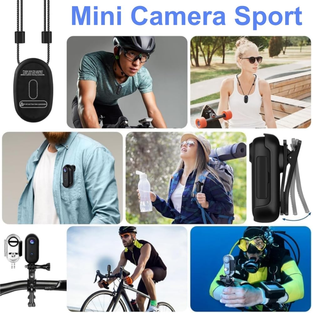 TKMARS Mini Caméra Action 4K, Caméra Sport Portable avec Clip Magnétique 360°, Caméra Moto Casque POV Vlog, Étanche avec Boîtier, Grand Angle 120°, WiFi, Idéale pour Vélo Moto Randonnée