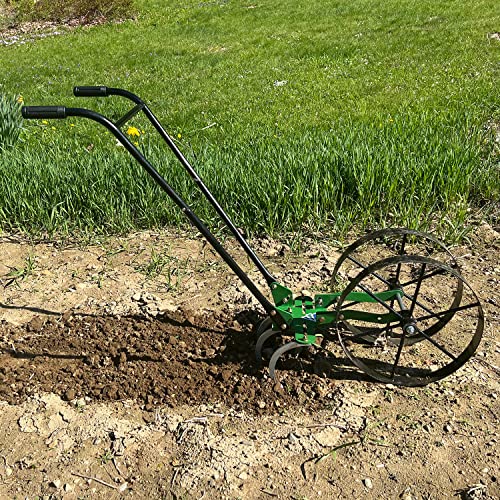 AgTec Double Wheel Hoe Planet JR Push Style Cultivator Weeder Tiller Aerator