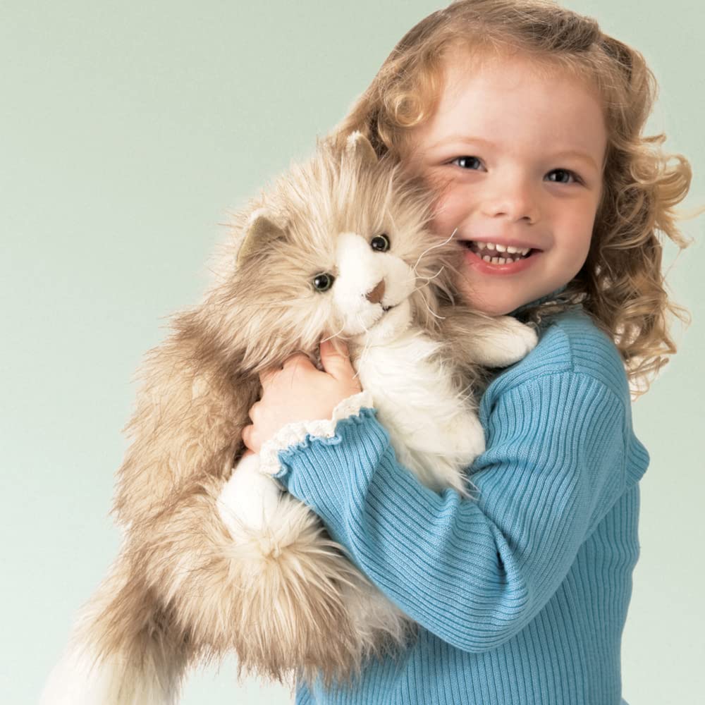 Folkmanis Fluffy Cat Hand Puppet, Multi-Colored (2566) - Image 2