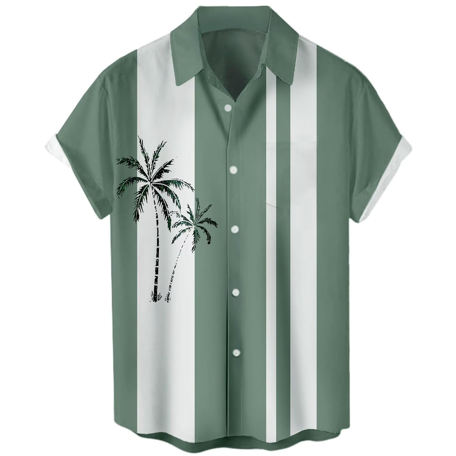 Chemise de plage pour homme à manches courtes imprimée