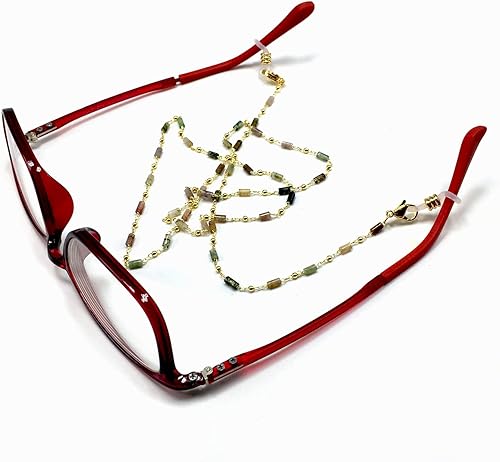 Miniatura 8 de Cadenas de gafas hechas a mano Retenedor de gafas con cuentas Soporte de correa de gafas con cuentas de piedra natural Retenedor de gafas