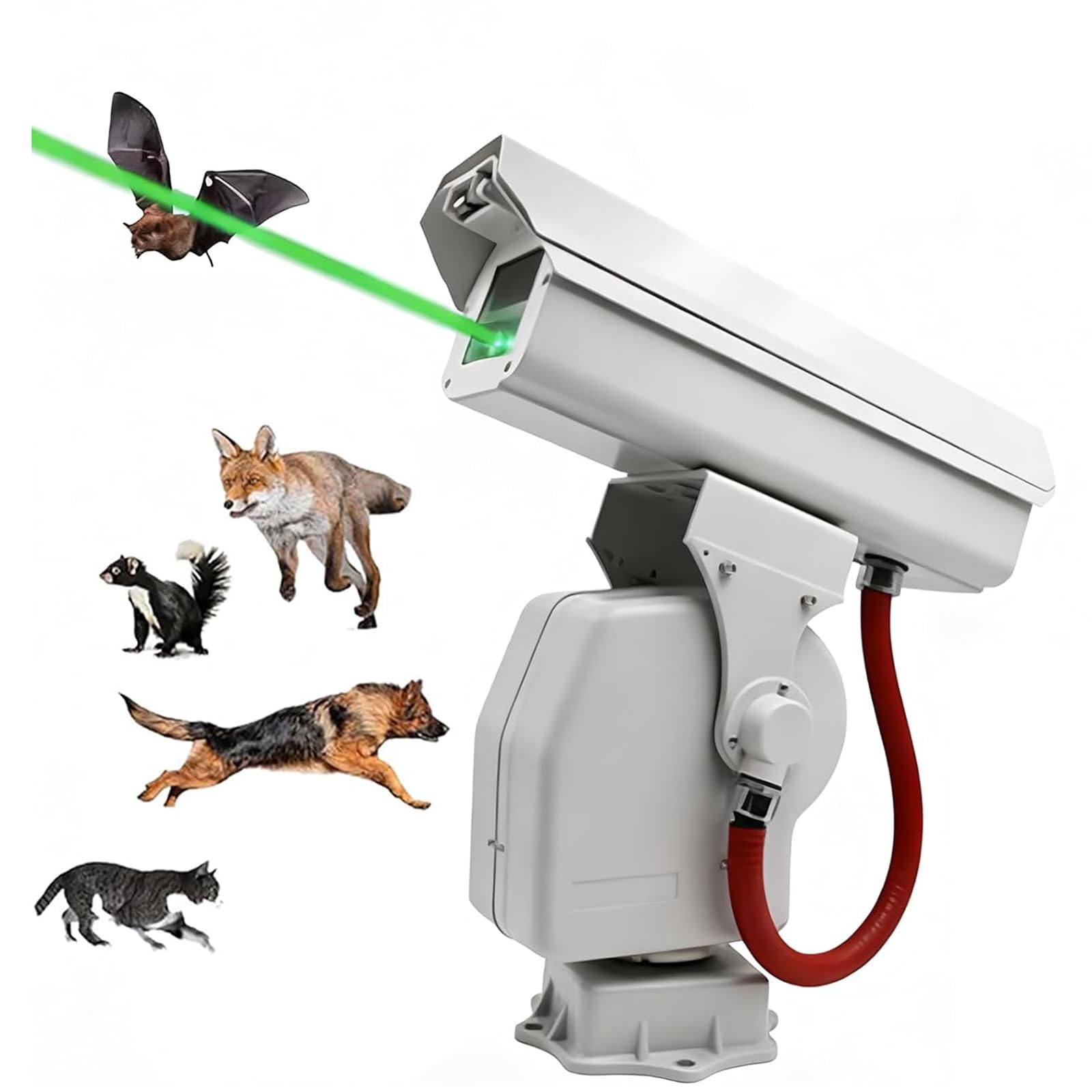 Wsexyy Bird Repellent Laser Devices, 360° Automatic Bird Chaser Laser Deterrent, Electronic Bird Preventer with APP Remote Control, IP66 Waterproof, for Substations, Airports, Orchards, Farmland