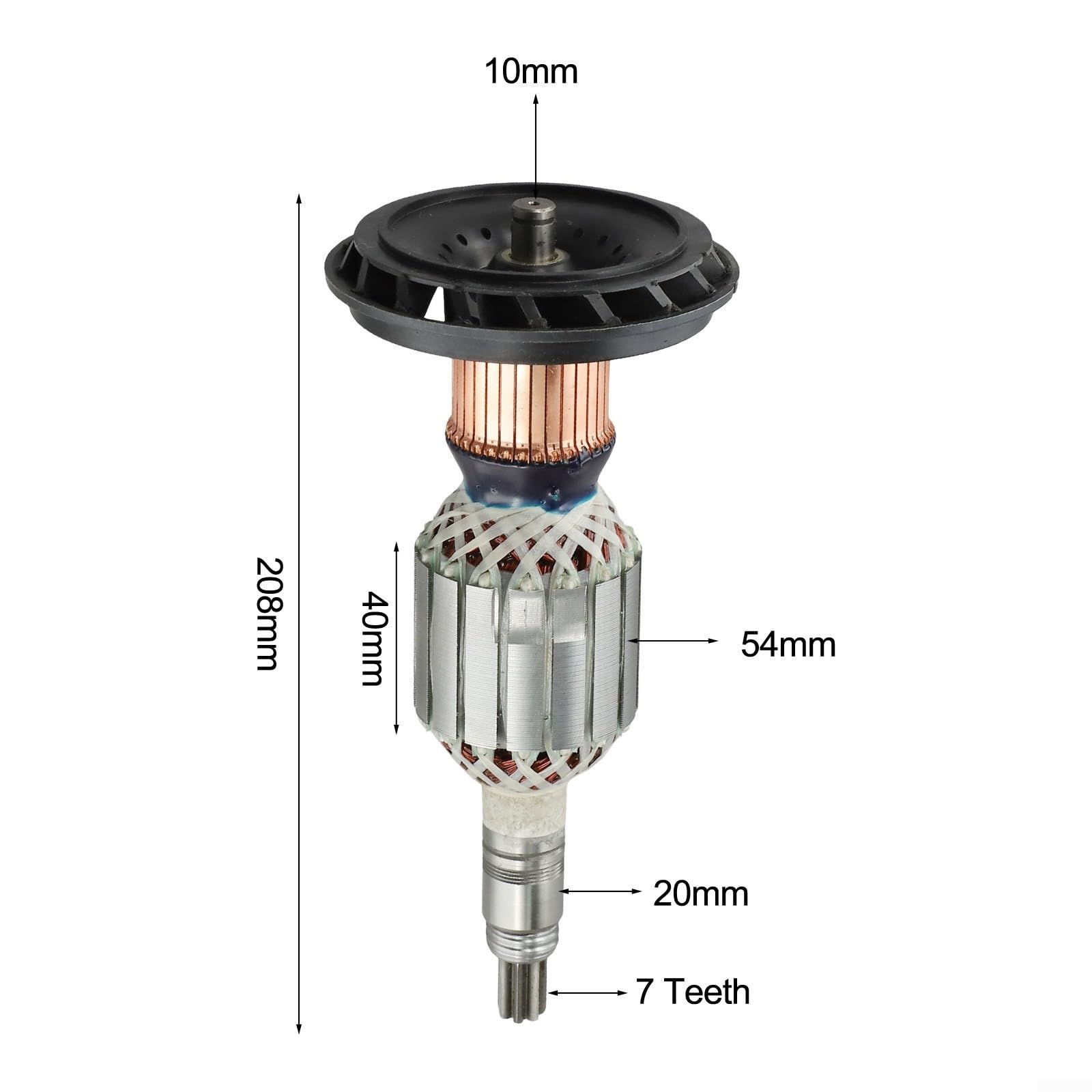 Per martello di demolizione Bosch per l'ancoraggio del ROTOR Componenti di ricambio per GBH11DE per i modelli GSH11E compreso il cuscinetto della spazzola di carbone