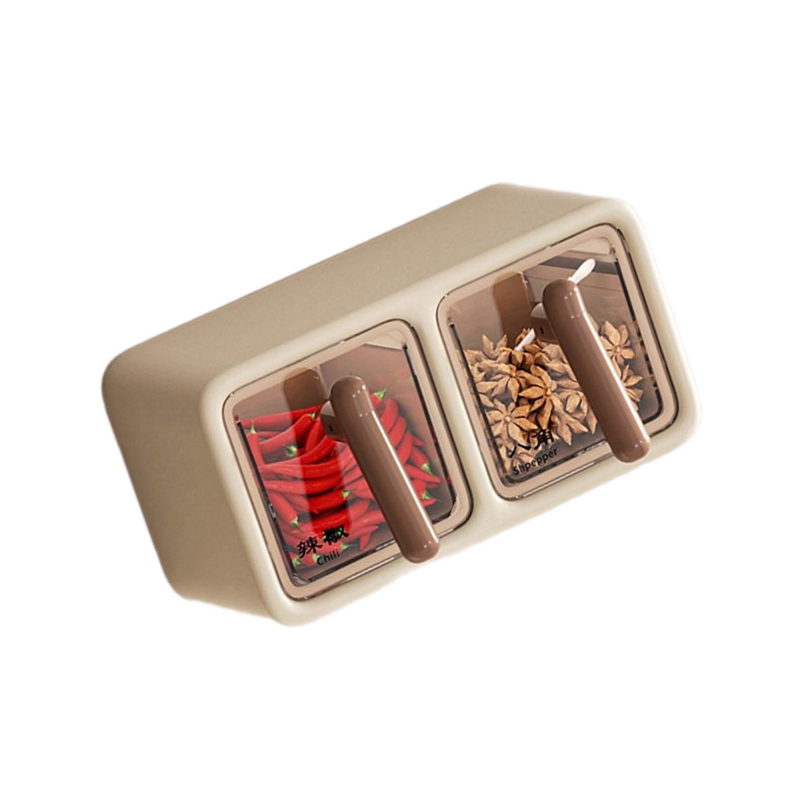 Tsophreniq Wall Spices Storage Holder Easy Install Kitchen Spices Storage Shelf Sturdy Plastomer Seasoning Organizers Plastomer Jars with Spoon