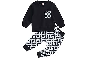 Vans Checkered Plaid Pullover Sweatshirt Top Pants Set Toddler Checkerboard Outfit