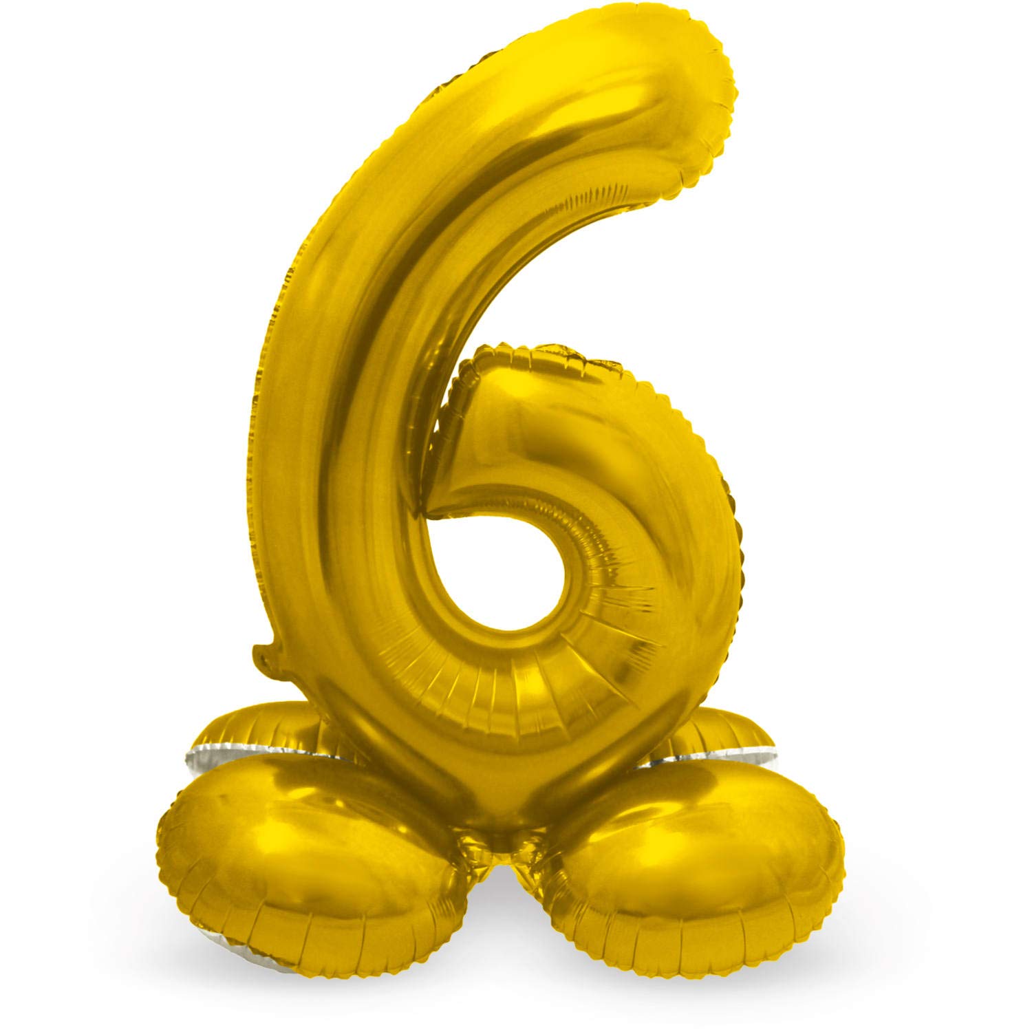 Folat - Foil Balloon with Standard Number 6 Gold - 72 cm โ image 1