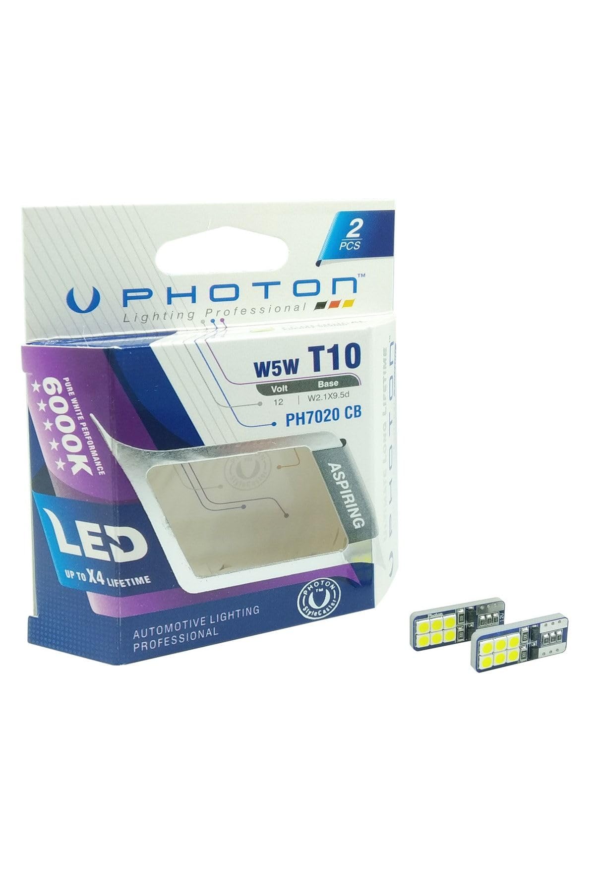 PHOTON Ampul T10 W5W 6+6 Led (2'Li Blister)