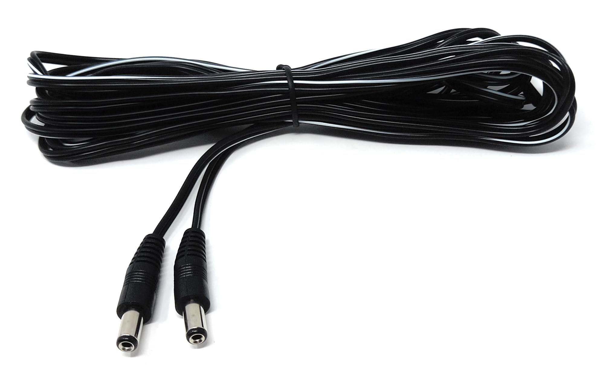 5m 2.1mm x 5.5mm Male to Male DC Connector Lead Power Cable for CCTV Cameras, LED Signs, Solar Powered Devices, Music Instruments (16.5ft, Black)