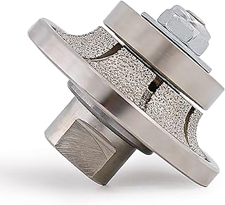 B10 3/8" Diamond Hand Profile Wheel Router Bit Half Profiler Wheel for Granite Concrete Marble Edge with 5/8"-11 Thread