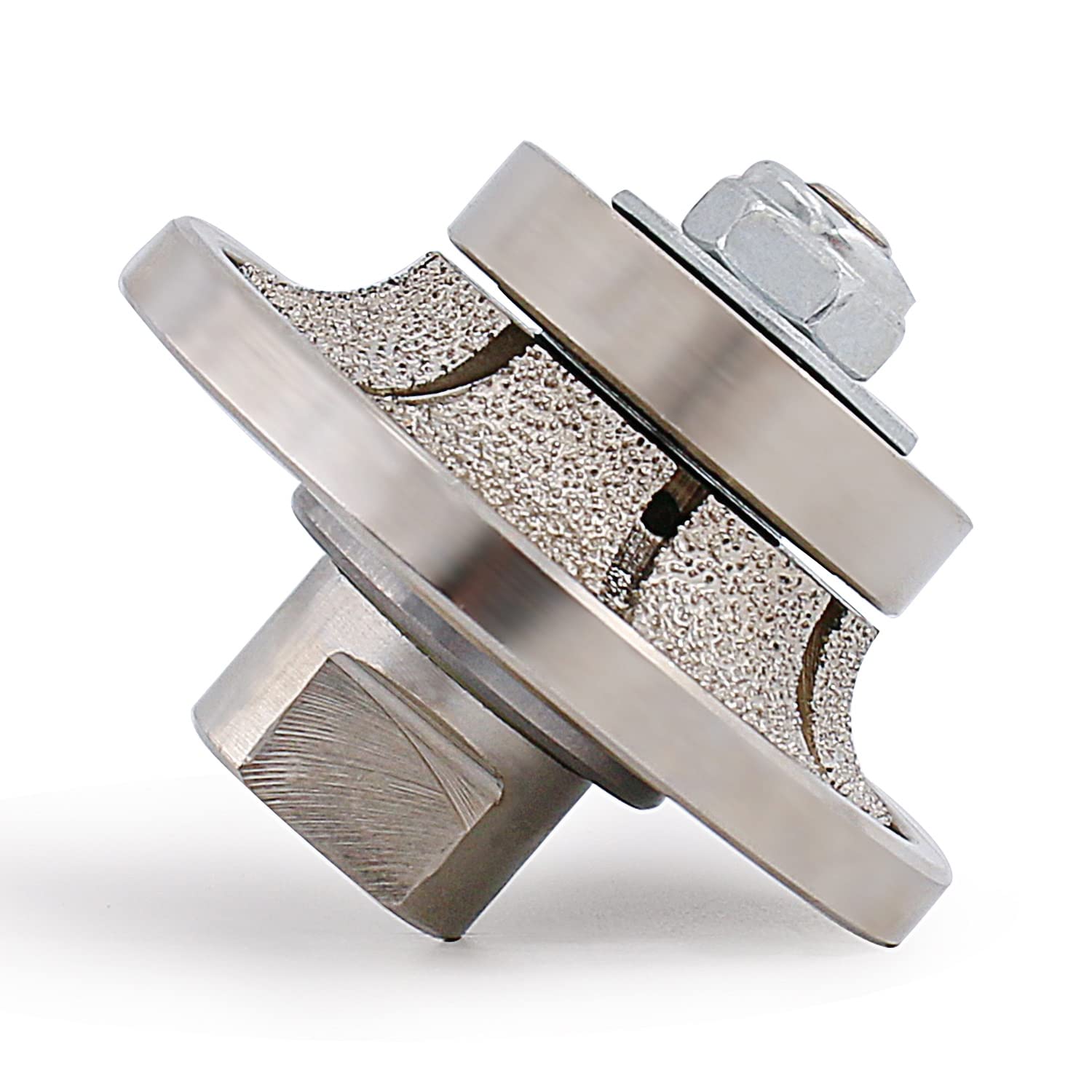Z-LION B20 3/4" Diamond Hand Profile Wheel Router Bit Half Profiler Wheel for Granite Concrete Marble Edge with 5/8"-11 Thread