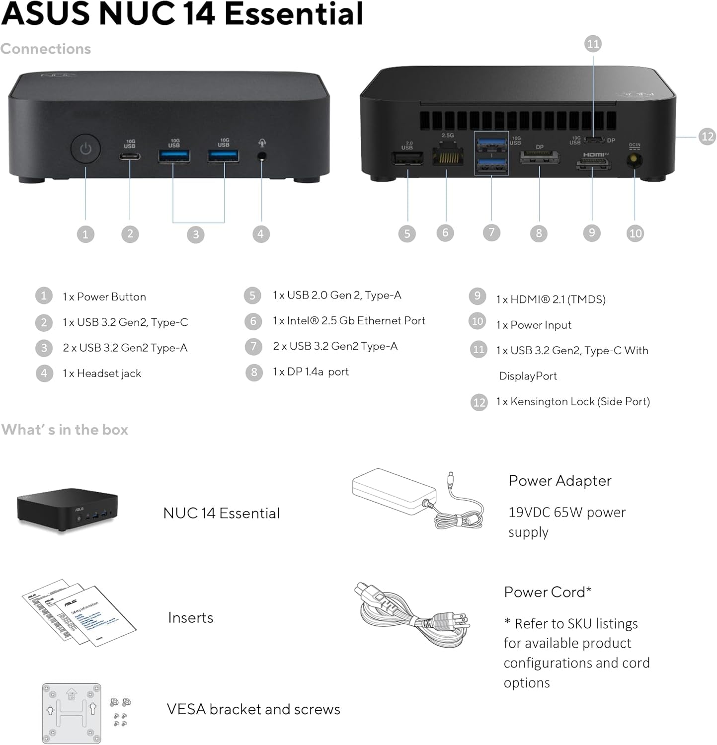 Amazon.co.jp: WEELIAO NUC 15 Pro Mini PC (NUC15CRKU5) – Intel Core