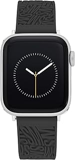 Steve Madden Fashion Silicone Band for Apple Watch, Secure, Adjustable, Fits Most Wrists