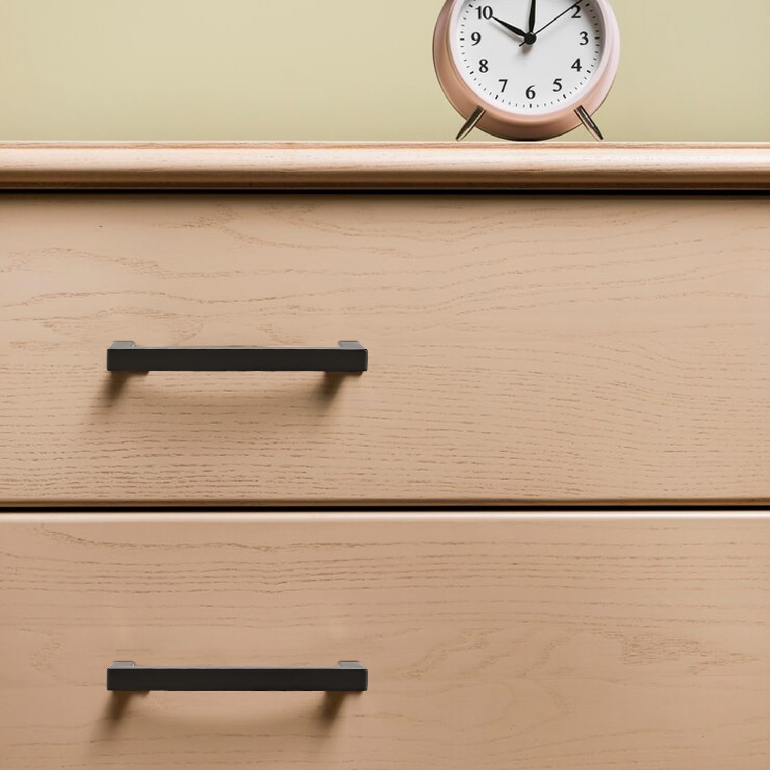 10pcs Poignée Meuble Entraxe 128mm-Poignée Porte Cuisine Noire Poignee