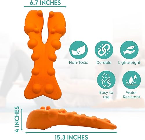 Miniatura 6 de Masajeador de punto de activación trapecio, herramienta de liberación occipital con 14 protuberancias de masaje, removedor de nudos musculares para