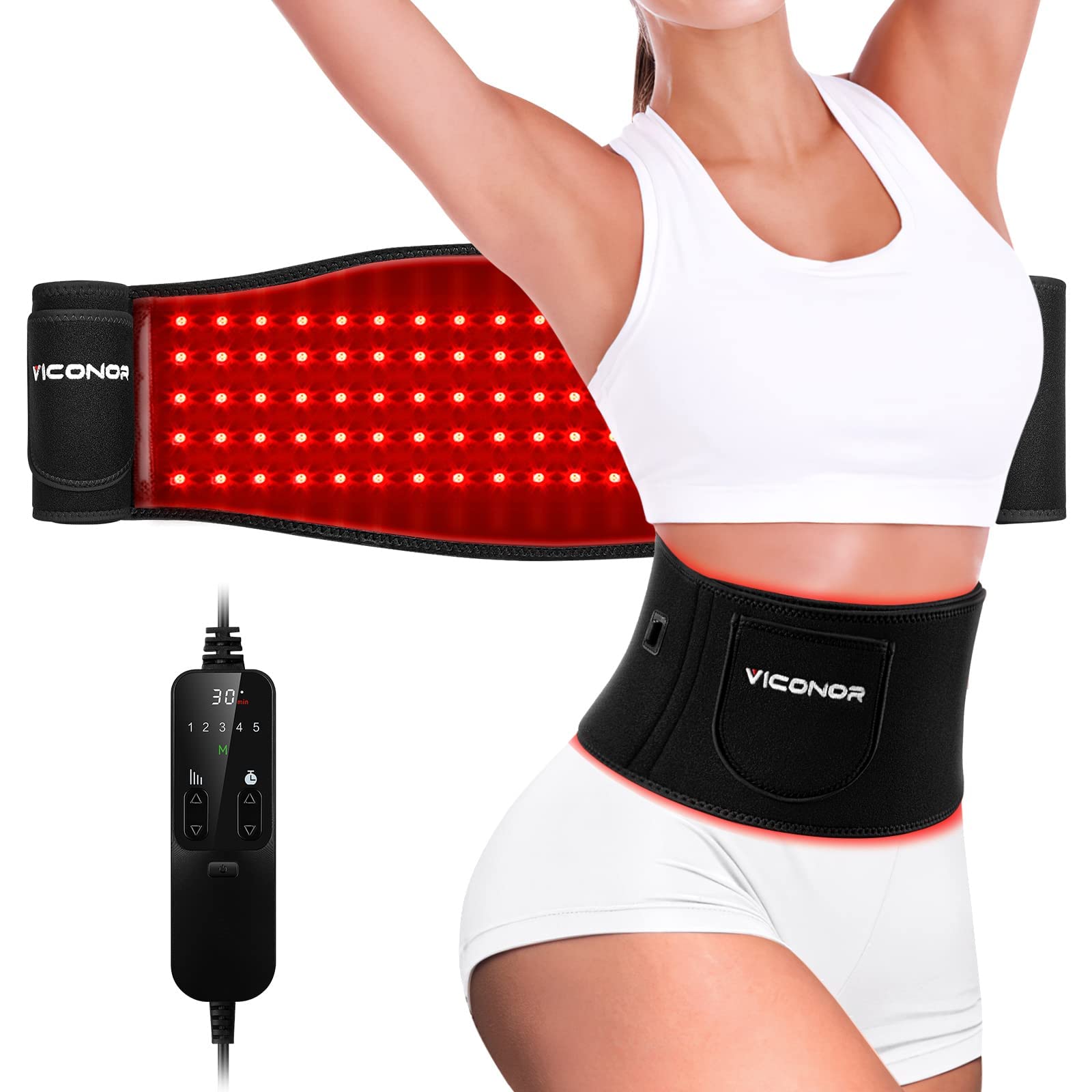 Red Light Therapy for Body Weight Loss Lipo Wraps for Stomach, Infrared Light Therapy, Red Light Therapy Belt, Near-Infrared-Light-Therapy-Devices Machine for Home