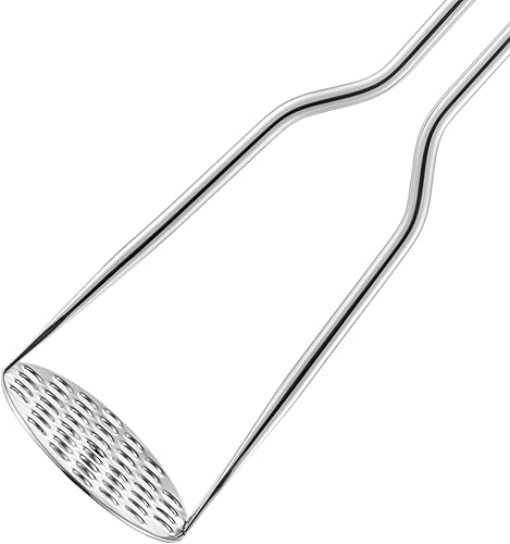 Miniatura 2 de Triturador de patatas, triturador de patatas de acero inoxidable, profesional 18-8 de acero inoxidable, triturador de verduras, herramientas de