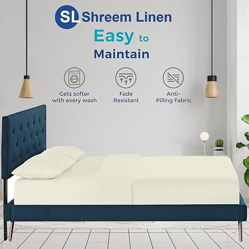 Miniatura 5 de Sábanas Flex Top King para cama de número de sueño, sábanas de microfibra ultra suave, sábanas King divididas para dormir con número de cama (4