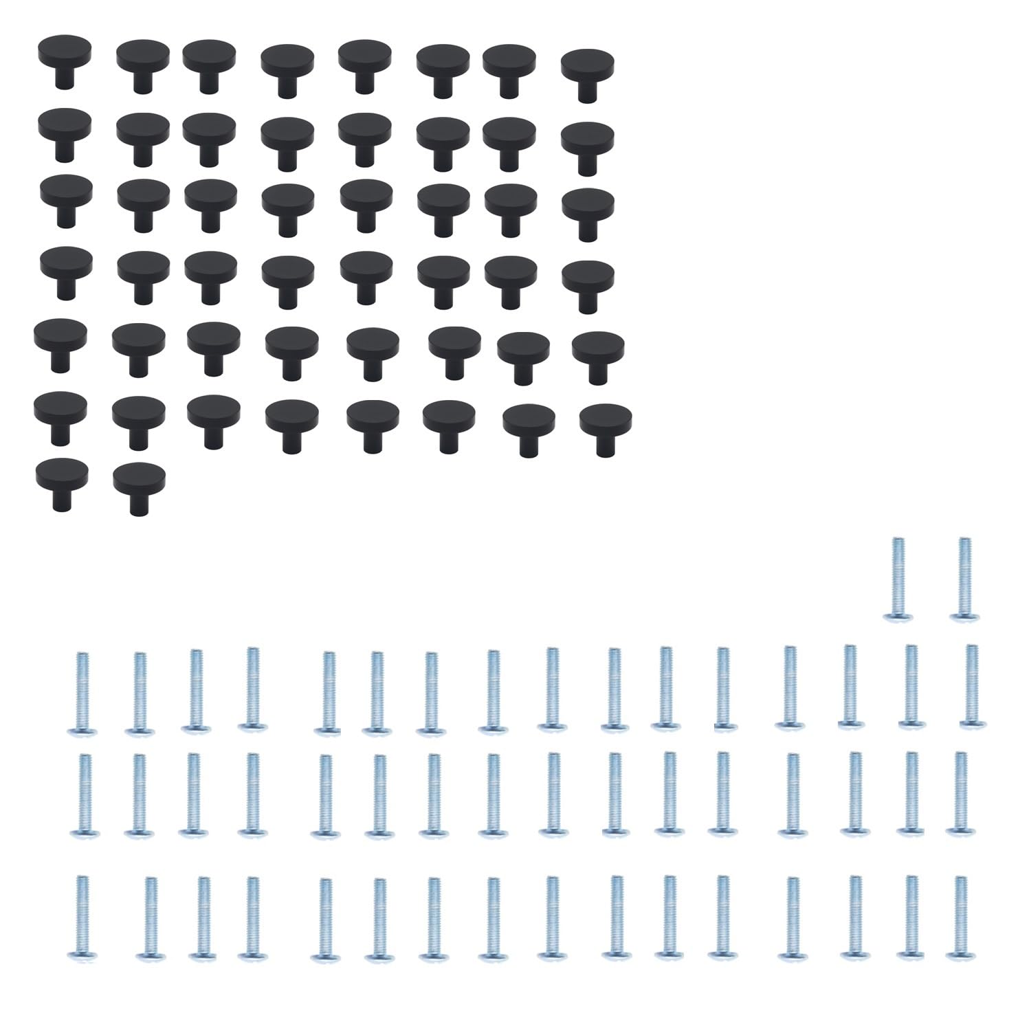 Griffe für küchenschränke 5/8/16/30/50-teiliger Schrankknopf, massiver Tischknopf, Schubladenküche(50Pcs with Screws)