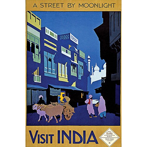 Fabulous Poster Affiche Visit India Inde Travel Voyage Original Vintage(42x65cmB)
