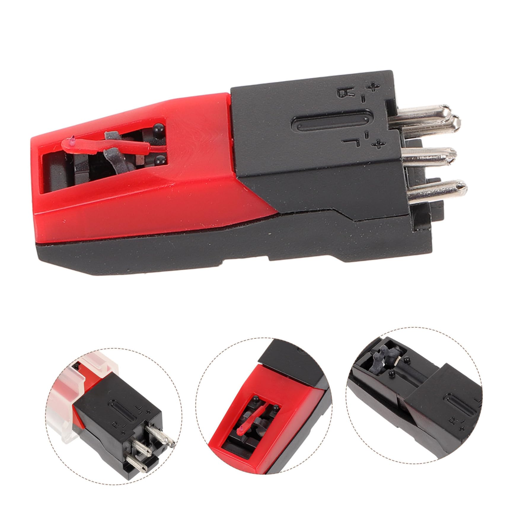 NULYLU 2sets Record Player Stylus Stylus Needle for Record Player High Output Pickup for Improved Sound Quality 2pcs*2