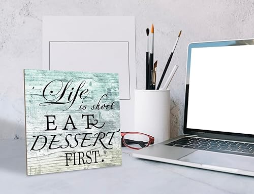 Miniatura 4 de Letrero de madera para cocina, con texto en inglés "If I Have to Stir it, It's Homemade", placa de madera, placa de arte de mesa de madera,